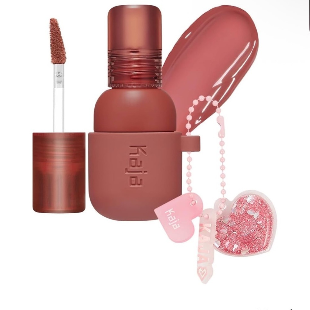 Kaja Lip & Blush - Jelly Charm, 05 Peach Fizz | with Keychain, 0.17 Oz.